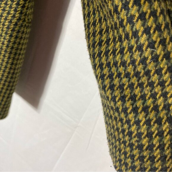Vintage Two Roads Yellow Black Houndstooth Blazer - Picture 5 of 15